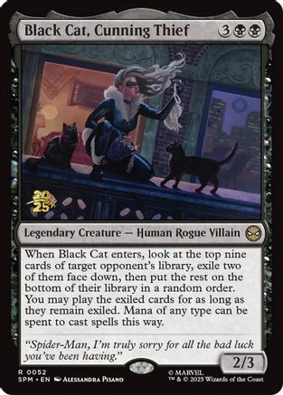 Black Cat, Cunning Thief (PRE-052) - Prerelease Cards Foil