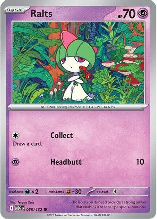 Ralts 058 - Reverse Holofoil ME01 Mega Evolution - Common