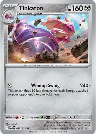 Tinkaton 098 - Reverse Holofoil ME01 Mega Evolution - Uncommon