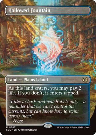 Hallowed Fountain (Borderless) (ECL-347) - Lorwyn Eclipsed Foil