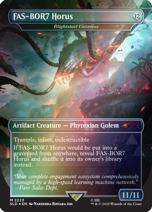 FAS-BOR7 Horus - Blightsteel Colossus (Rainbow Foil) (SLD-2223) - Secret Lair Drop Series Foil