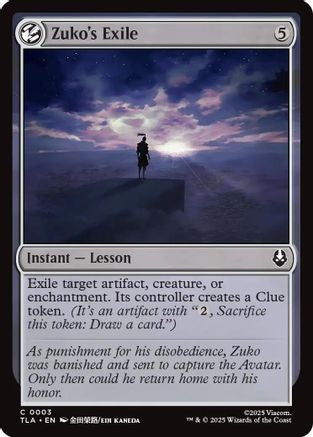 Zuko's Exile (TLA-003) - Avatar: The Last Airbender Foil