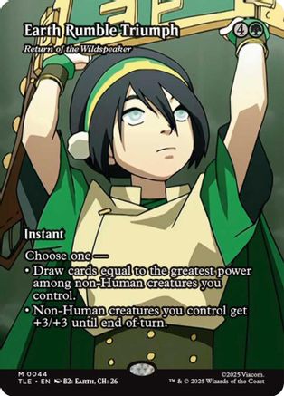 Earth Rumble Triumph - Return of the Wildspeaker (Borderless) (TLE-044) - Avatar: The Last Airbender: Eternal-Legal