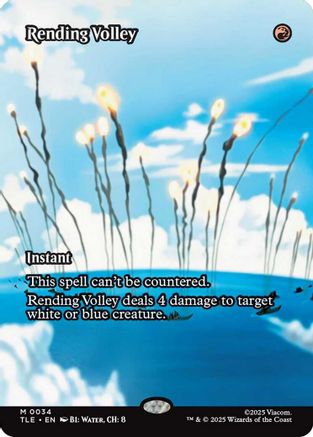 Rending Volley (Borderless) (TLE-034) - Avatar: The Last Airbender: Eternal-Legal Foil