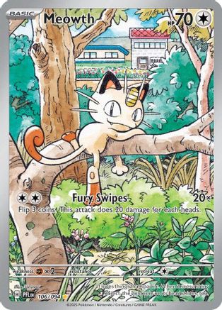 Meowth 106 - Holofoil ME02 Phantasmal Flames - Illustration Rare
