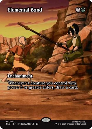 Elemental Bond (Borderless) (TLE-040) - Avatar: The Last Airbender: Eternal-Legal Foil