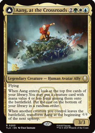 Aang, at the Crossroads (PRE-203) - Prerelease Cards Foil