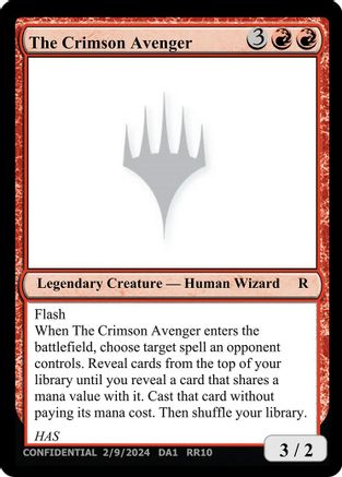 The Crimson Avenger (-) - Un-Known Event Playtest Cards