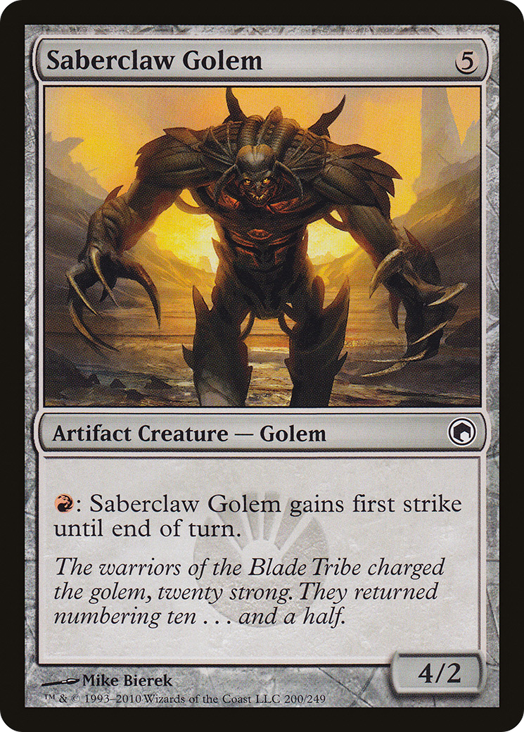 Saberclaw Golem (SOM-200) - Scars of Mirrodin