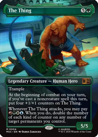 The Thing (Borderless) (MSC-004) - Commander: Marvel Super Heroes Foil