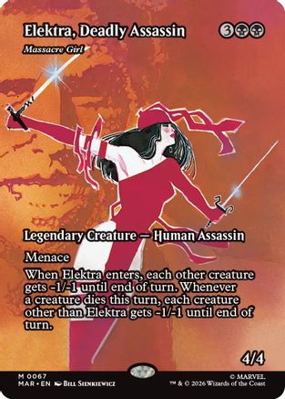 Elektra, Deadly Assassin - Massacre Girl (Borderless) (MAR-067) - Marvel Universe Eternal-Legal