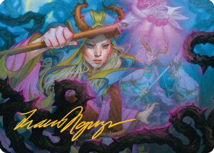 Stoic Grove-Guide Art Card (Gold-Stamped Signature) (ASECL-025) - Art Series: Lorwyn Eclipsed