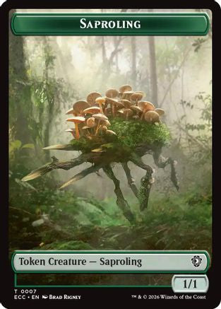 Saproling // Scarecrow Double-Sided Token (ECC-7 // 11) - Commander: Lorwyn Eclipsed
