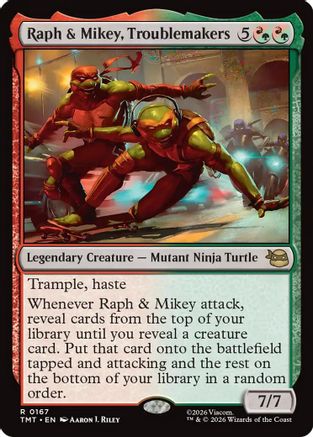 Raph & Mikey, Troublemakers (TMT-167) - Teenage Mutant Ninja Turtles Foil