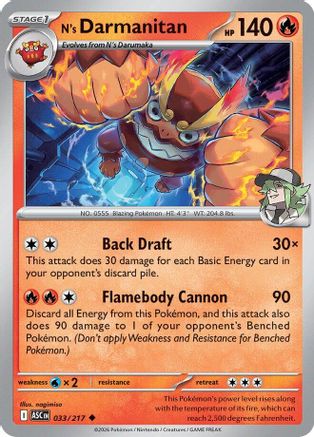 N's Darmanitan 033 ME Ascended Heroes - Uncommon
