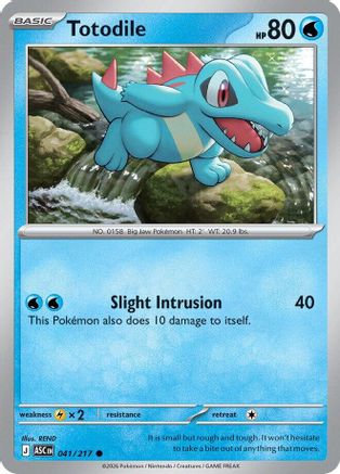 Totodile 041 - Reverse Holofoil ME Ascended Heroes - Common