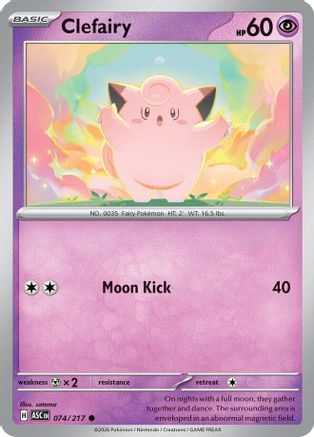 Clefairy 074 - Reverse Holofoil ME Ascended Heroes - Common