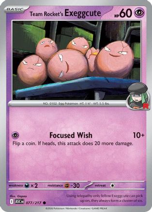 Team Rocket's Exeggcute 077 ME Ascended Heroes - Common