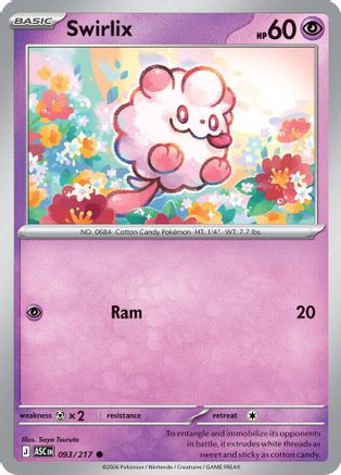 Swirlix 093 - Reverse Holofoil ME Ascended Heroes - Common