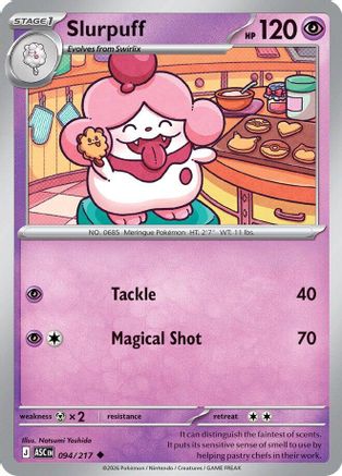 Slurpuff 094/217 - Reverse Holofoil ME Ascended Heroes - Uncommon
