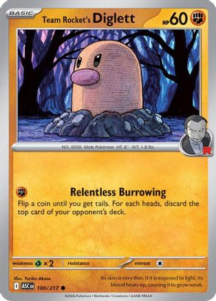 Team Rocket's Diglett 100 ME Ascended Heroes - Common