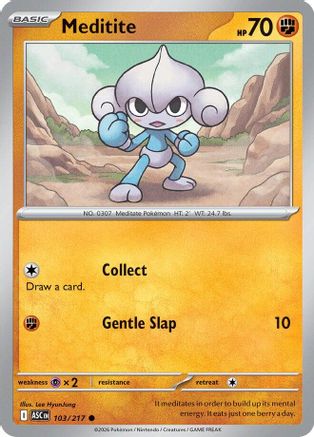 Meditite 103 - Reverse Holofoil ME Ascended Heroes - Common