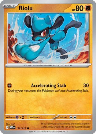 Riolu 112 - Reverse Holofoil ME Ascended Heroes - Common
