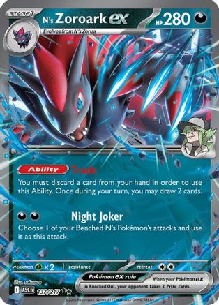 N's Zoroark ex 137/217 - Holofoil ME Ascended Heroes - Double Rare