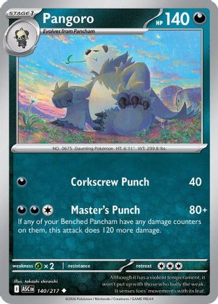 Pangoro 140 - Reverse Holofoil ME Ascended Heroes - Uncommon