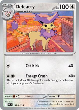 Delcatty 166 - Reverse Holofoil ME Ascended Heroes - Uncommon
