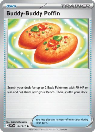 Buddy-Buddy Poffin 184 - Reverse Holofoil ME Ascended Heroes - Common