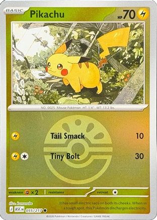 Pikachu (Friend Ball) 055 - Reverse Holofoil ME Ascended Heroes - Common