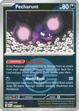 Pecharunt (Poke Ball) 143 - Reverse Holofoil ME Ascended Heroes - Rare