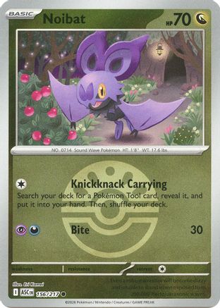 Noibat (Friend Ball) 156 - Reverse Holofoil ME Ascended Heroes - Common