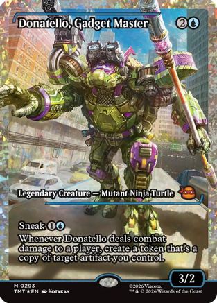 Donatello, Gadget Master (Showcase) (Fracture Foil) (TMT-293) - Teenage Mutant Ninja Turtles Foil