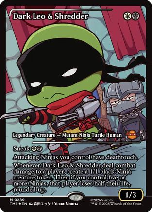Dark Leo & Shredder (Showcase) (TMT-289) - Teenage Mutant Ninja Turtles Foil