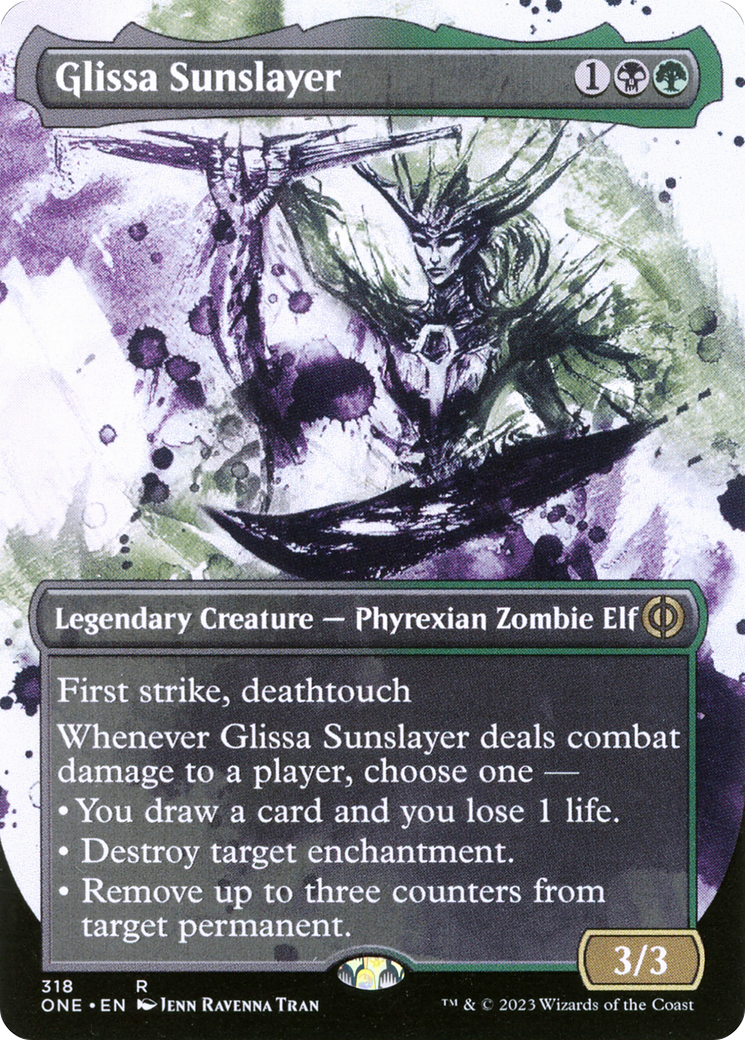 Glissa Sunslayer (Showcase) (ONE-318) - Phyrexia: All Will Be One: (Showcase) (Borderless) Foil