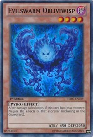 Evilswarm Obliviwisp (HA07-EN049) - Hidden Arsenal 7: Knight of Stars 1st Edition