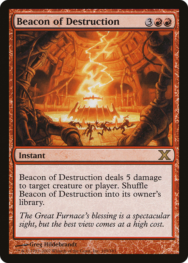 Beacon of Destruction (10E-189) - Tenth Edition Foil