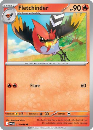 Fletchinder 013 - Reverse Holofoil ME03 Perfect Order - Common