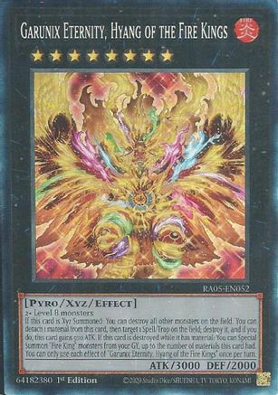 Garunix Eternity, Hyang of the Fire Kings (Collector's Rare) (RA05-EN052) - Rarity Collection 5 1st Edition