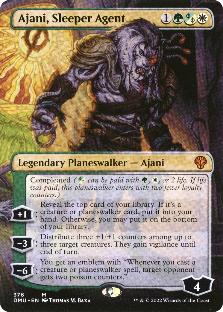 Ajani, Sleeper Agent (376) (DMU-376) - Dominaria United (Borderless) Foil