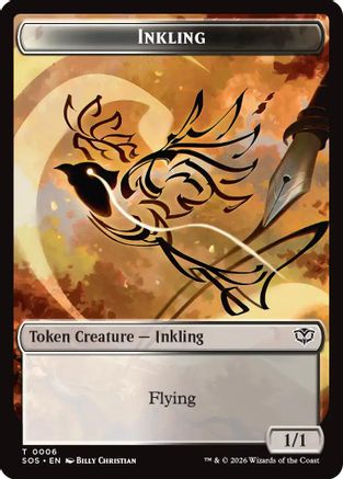 Inkling (0006) // Spirit (0010) Double-Sided Token (SOS-6 // 10) - Secrets of Strixhaven