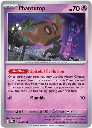 Phantump 038 - Reverse Holofoil ME04 Chaos Rising - Common