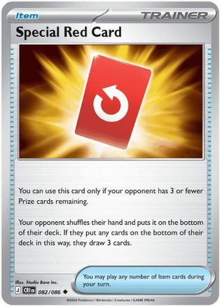 Special Red Card 082/086 - Reverse Holofoil ME04 Chaos Rising - Uncommon