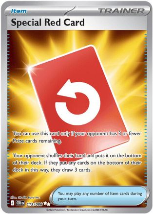 Special Red Card 113/086 - Holofoil ME04 Chaos Rising - Ultra Rare