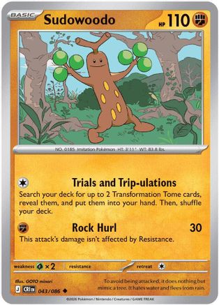 Sudowoodo 043 ME04 Chaos Rising - Uncommon