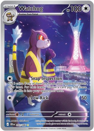 Watchog 097/086 - Holofoil ME04 Chaos Rising - Illustration Rare