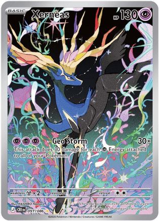 Xerneas 091/086 - Holofoil ME04 Chaos Rising - Illustration Rare