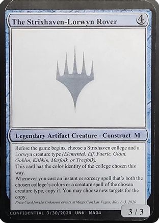 The Strixhaven-Lorwyn Rover (UNK-) - Un-Known Event Playtest Cards